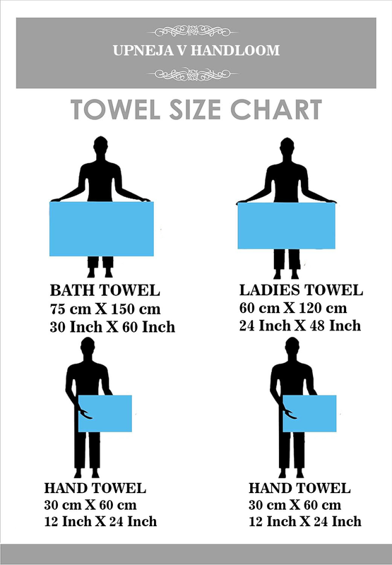 UPNEJA V Handloom Microfiber 2 Bath Towel with 2 Hand/Face, Kitchen Towel 300 GSM (Set of 4)
