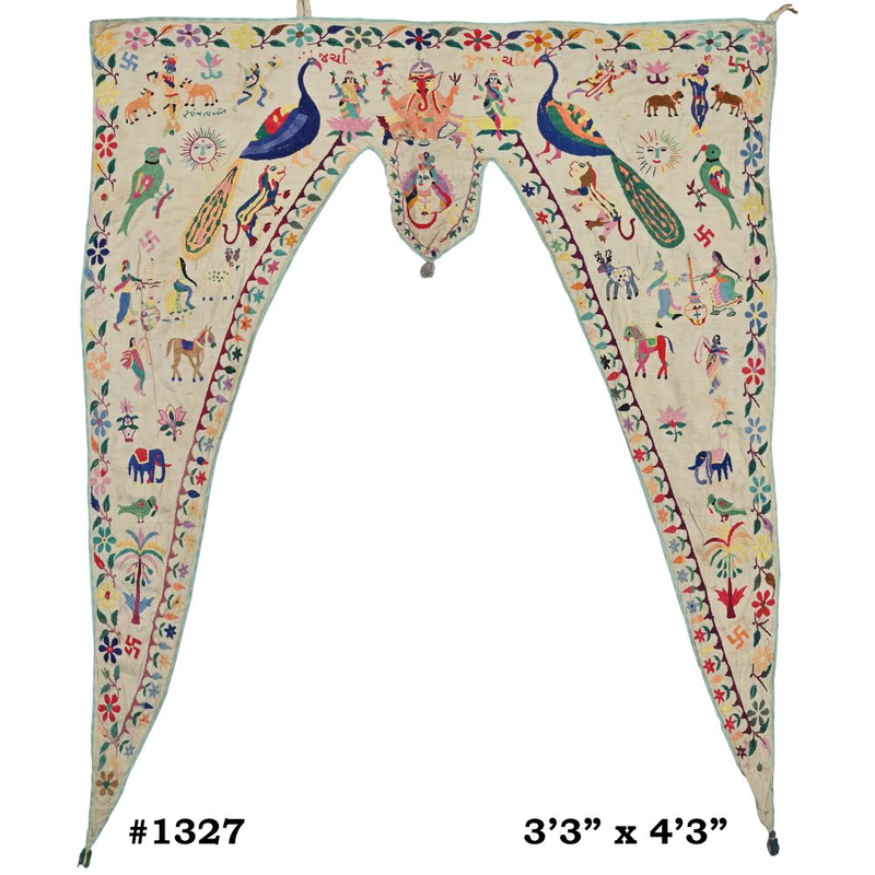 3.3*4.3 Feet Home Furniture, Door Decor Antiq Toran, Hand Embroidered Bandhanwal
#1327