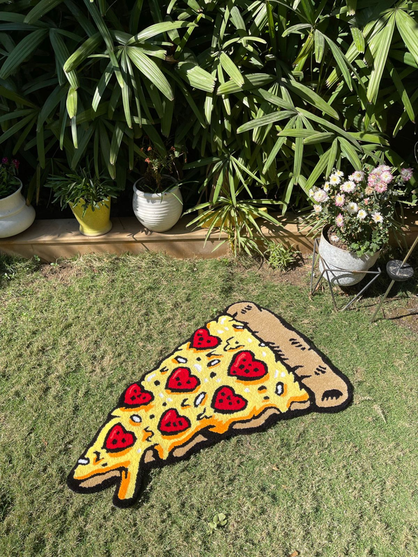 Pizza slice rug