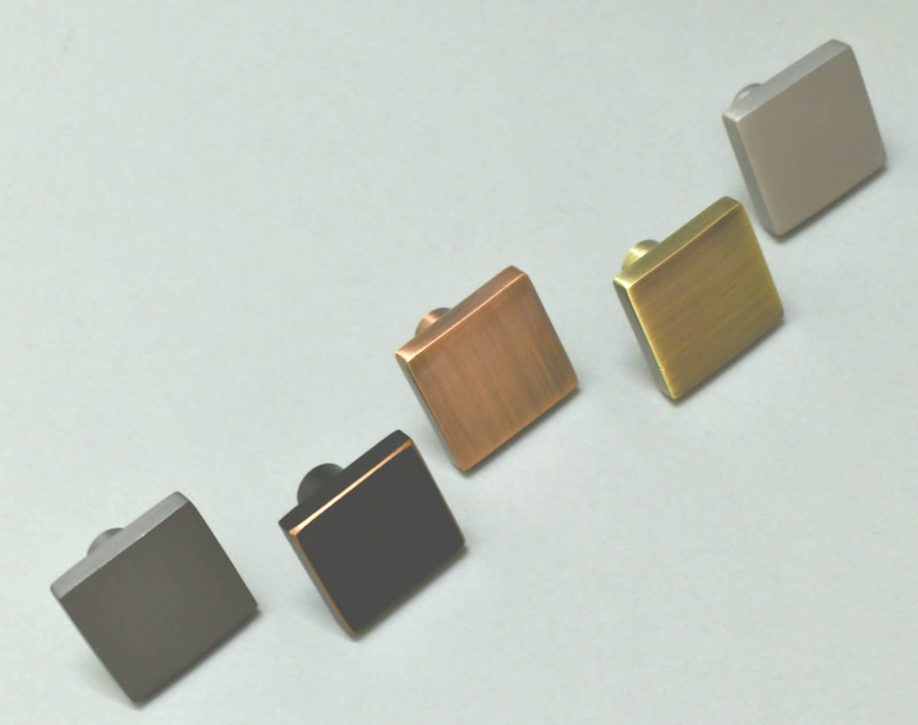 Solid brass square flat Pulls knobs, Single hole Cupboard Handles, furniture hardware, Cabinet Door Knobs,Dresser knobs,Wardrobe pulls, set of 4
